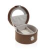 Jewelry box Versa Brown Wood Mirror MDF Wood 11,5 x 8 x 11,5 cm - Image 2