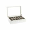 Jewelry box DKD Home Decor 102182 Watches 28 x 19 x 9 cm Crystal White MDF Wood - Image 3