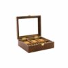 Jewelry box DKD Home Decor Brown Wood Crystal MDF Wood 21 x 18 x 8 cm - Image 3