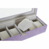 Jewelry box DKD Home Decor 8424001859894 33 x 11 x 9 cm Crystal Lilac Polyurethane - Image 3