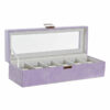 Jewelry box DKD Home Decor 8424001859894 33 x 11 x 9 cm Crystal Lilac Polyurethane - Image 2