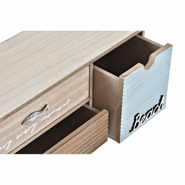 Jewelry box DKD Home Decor Brown Turquoise Wood 34 x 13 x 16 cm - Image 2