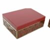 Jewelry box DKD Home Decor Metal Crystal Red Golden MDF Wood 25 x 18 x 10 cm (2 Units) - Image 4