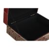 Jewelry box DKD Home Decor Metal Crystal Red Golden MDF Wood 25 x 18 x 10 cm (2 Units) - Image 2