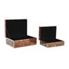 Jewelry box DKD Home Decor Metal Crystal Red Golden MDF Wood 25 x 18 x 10 cm (2 Units) - Image 3