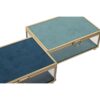 Jewelry box DKD Home Decor 15 x 10 x 6 cm Crystal Turquoise Sky blue Iron (2 Units) - Image 3