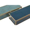 Jewelry box DKD Home Decor Crystal Metal Turquoise Sky blue 25 x 10 x 5 cm (2 Units) - Image 3