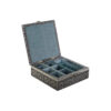 Jewelry box DKD Home Decor Silver Sky blue Wood Aluminium 18 x 18 x 6 cm - Image 4