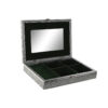 Jewelry box Home ESPRIT Green Silver Wood Aluminium 27,5 x 20 x 5,4 cm - Image 4