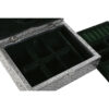 Jewelry box Home ESPRIT Green Silver Wood Aluminium 22,5 x 17,5 x 7,6 cm - Image 2