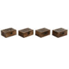 Jewelry box Home ESPRIT Brown Mango wood 15 x 10 x 6 cm (4 Units)