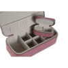 Jewelry box Home ESPRIT Cream Magenta 20,5 x 10 x 6 cm (2 Pieces) - Image 2
