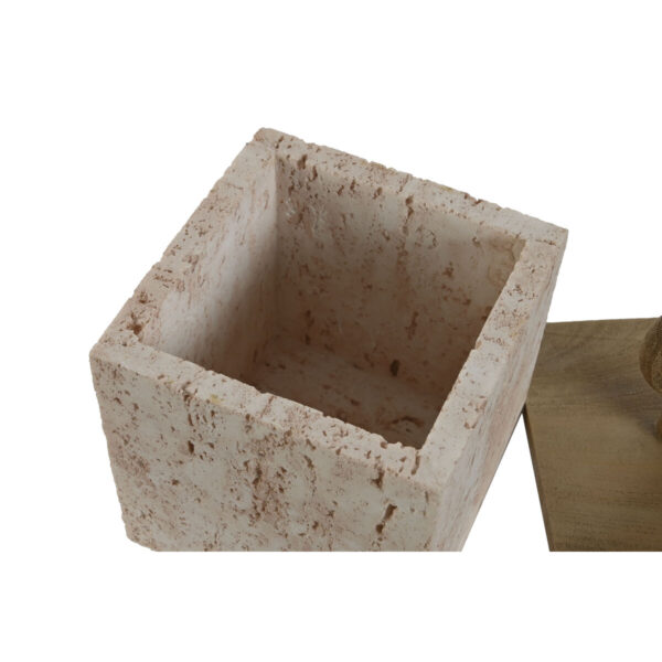 Jewelry box Home ESPRIT Beige Resin 12 x 12 x 21 cm - Image 3