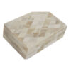 Jewelry box Home ESPRIT Bone Mango wood 18 x 13 x 7,7 cm (2 Pieces) - Image 2