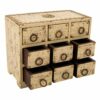 Jewelry box Alexandra House Living Cream Mango wood 10 x 16 x 20 cm 9 drawers - Image 2