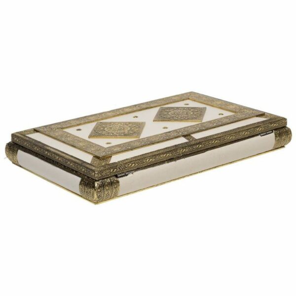 Jewelry box Alexandra House Living White Aluminium MDF Wood 25 x 6 x 38 cm - Image 5