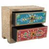 Jewelry box Alexandra House Living Multicolour Natural Mango wood MDF Wood 10 x 15 x 18 cm 2 drawers - Image 3