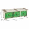 Jewelry box Alexandra House Living White Green Brass MDF Wood 15 x 10 x 36 cm 3 drawers - Image 5