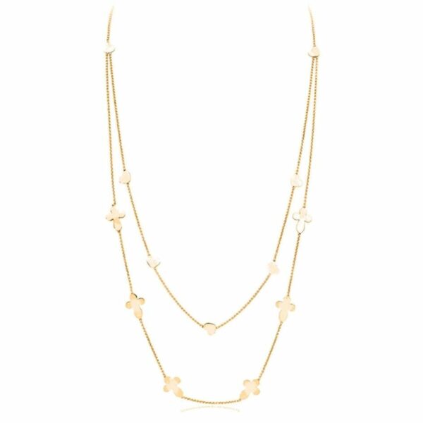 Ladies' Necklace Amen CROCI CUORI DOPPIA