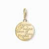 Ladies' Beads Thomas Sabo IC12363-413-39 Golden 2 cm - Image 2