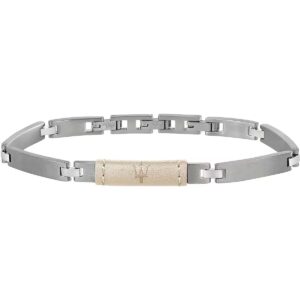 Men's Bracelet Maserati ICONIC Leather Stainless steel