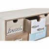 Jewelry box DKD Home Decor 40 x 16 x 19 cm Wood Brown Turquoise - Image 2