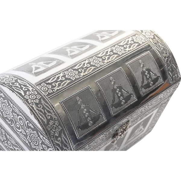Jewelry box DKD Home Decor Green Silver Wood Aluminium 25 x 15 x 18 cm - Image 2