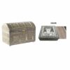 Jewelry box DKD Home Decor 25 x 15,5 x 18 cm Champagne Beige Wood Aluminium - Image 4