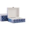 Jewelry box DKD Home Decor Blue Navy Blue Wood 24 x 20 x 8 cm (2 Units) - Image 3
