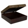 Jewelry box Alexandra House Living Dark brown Brass Mango wood MDF Wood 20 x 7 x 20 cm - Image 3