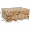 Jewelry box Alexandra House Living White Natural Mango wood MDF Wood 18 x 10 x 25 cm - Image 5